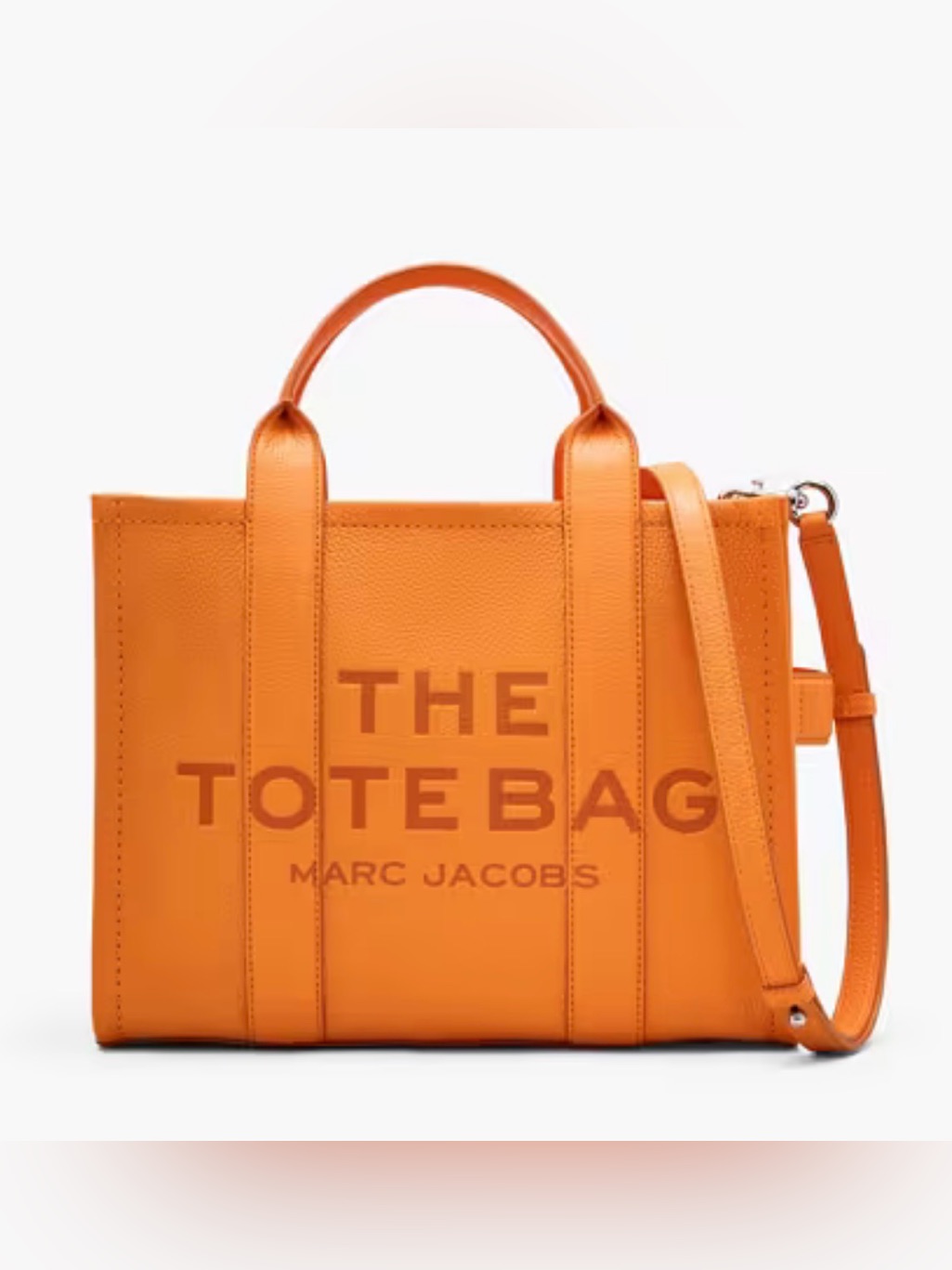Nwt Marc Jacobs The Leather Small Tote Bag - Tangerine Orange Still In Wrapping